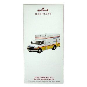 Hallmark Keepsake 2012 Chevrolet G4500 Ambulance 2019 Metal Ornament NEW